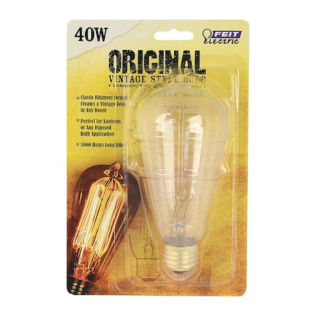 Feit Electric Feit The Original 40 W ST19 Vintage Incandescent Bulb E26 (Medium) Soft White 1 pk 40ST19